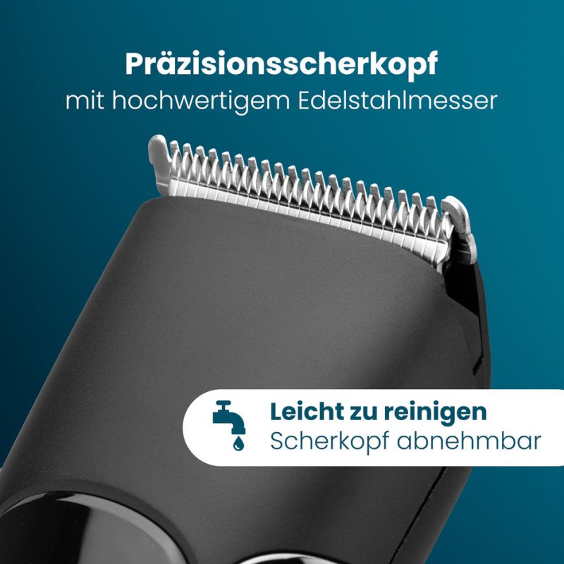 CLATRONIC haar- en baardtrimmer HSM/R 3827, 2-in-1, lithium-ion accu, 100 min looptijd